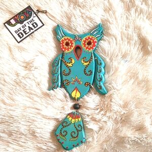 Day Of The Dead Sugar Skull Owl NWT 13"